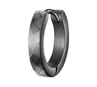Paar Creolen TRUE REBELS "TR322", silber (gunmetal), Ohrringe, Herren, 15,4, Edelstahl (69255020-0) gunmetal
