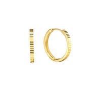 Paar Creolen VIVANCE "375/- Gelbgold diamantiert Ø 17mm", gelb, Ohrringe, Damen, one-size, Gold (68995440-0) gelb