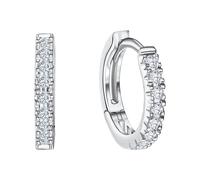 Paar Creolen VIVANCE "375/- Weißgold Zirkonia", weiß (weiß, weiß), Ohrringe, Damen, one-size, Gold (32132645-0) weiß, weiß