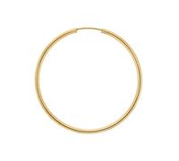 Paar Creolen VIVANCE "585/- Gelbgold glanz 40 mm", gelb, Ohrringe, Damen, one-size, Gold (71033768-0) gelb