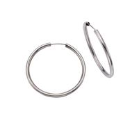 Paar Creolen VIVANCE "925 Silber rhodiniert 3,3cm", silber (weiß), Ohrringe, Damen, one-size, Silber 925 (Sterlingsilber) (46918169-0) weiß