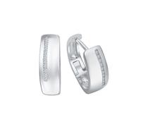 Paar Creolen VIVANCE "925 Silber rhodiniert mit Zirkonia", silber (silbergrau, weiß), Ohrringe, Damen, one-size, Silber 925 (Sterlingsilber) (49760228-0) silbergrau, weiß