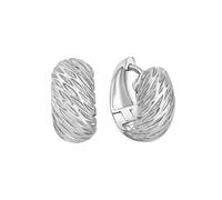 Paar Creolen VIVANCE "925/- Sterling Silber rhodiniert glanz", weiß, Ohrringe, Damen, one-size, Silber 925 (Sterlingsilber) (35223400-0) weiß