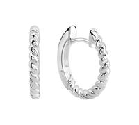 Paar Creolen VIVANCE "925/- Sterling Silber rhodiniert glanz", weiß, Ohrringe, Damen, one-size, Silber 925 (Sterlingsilber) (29771463-0) weiß