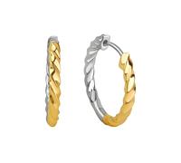 Paar Creolen VIVANCE "925/- Sterling Silber rhodiniert und vergoldet", bunt (mehrfarbig), Ohrringe, Damen, one-size, Silber 925 (Sterlingsilber) (98685623-0) mehrfarbig