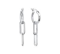 Paar Creolen VIVANCE "925-Sterling Silber rhodiniert", weiß, Ohrringe, Damen, one-size, Silber 925 (Sterlingsilber) (91658969-0) weiß