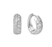 Paar Creolen VIVANCE "925-Sterling Silber rhodiniert", weiß (weiß, weiß), Ohrringe, Damen, one-size, Silber 925 (Sterlingsilber) (77429144-0) weiß, weiß