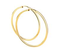 Paar Creolen VIVANCE "925/- Sterling Silber vergoldet 60mm", gelb, Ohrringe, Damen, one-size, Silber 925 (Sterlingsilber) (86821114-0) gelb