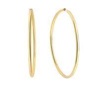 Paar Creolen VIVANCE "925-Sterling Silber vergoldet", gelb, Ohrringe, Damen, one-size, Silber 925 (Sterlingsilber) (10988406-0) gelb