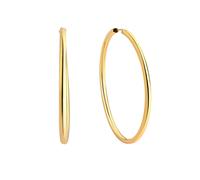 Paar Creolen VIVANCE "925-Sterling Silber vergoldet", gelb, Ohrringe, Damen, one-size, Silber 925 (Sterlingsilber) (93205844-0) gelb