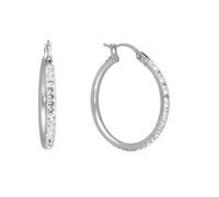 Paar Creolen VIVANCE "Swarovski-Elements", weiß (weißgold 585), Ohrringe, Damen, Weißgold 585 (17887342-0) weißgold 585