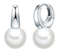 Paar Creolen YOKOAMII "Set: Y72", silber, Ohrringe, Damen, 24, Messing, Creolen Muschelkernperle weiß (88993648-0) silber