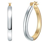 Paar Creolen YOKOAMII "Set: Y80", gelb (gelbgold), Ohrringe, Damen, 36,0mm, Creolen bicolor (52616929-0) gelbgold