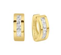 Paar Creolen ZEEME "925/- Sterling Silber", gelb (gelb, weiß), Ohrringe, Damen, one-size, Silber 925 (Sterlingsilber) (16688817-0) gelb, weiß