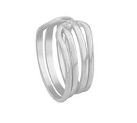 Paar Creolen ZEEME "925/- Sterling Silber rhodiniert", weiß, Ohrringe, Damen, one-size, Silber 925 (Sterlingsilber), Paar Creolen (66437801-0)