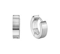 Paar Creolen ZEEME "Edelstahl Ø 13mm matt", Herren, Gr. one-size, Edelstahl, weiß, Ohrringe (77115314-0) weiß