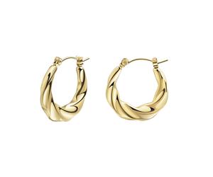 Paar Creolen ZEEME "Edelstahl/PVD gelb beschichtet", Damen, Gr. one-size, Edelstahl, gold (gelb), Ohrringe (72638036-0) gelb