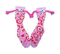 Paar Liebe Magnet hält Hände Socken,Couple Love Magnet Holding Hands Socks,Lustige Magnetische Sock,Unisex 3D Puppe Paar Socken,Hand in Hand Socken Magnet Freundschaftssocken mit Händen (Polyester, I)