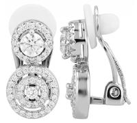 Paar Ohrclips ADELIA´S "Damen Ohrclips aus 925 Sterling Silber und Zirkonia", silber, Ohrringe, Damen, Damen, Silber 925 (Sterlingsilber) (28848300-0) silber