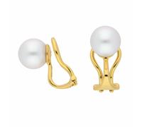 Paar Ohrclips ADELIA´S "Ohrclips Ohrringe 585 Gold ( 14K ) mit Perle - Goldohrringe", gold, Ohrringe, Damen, Damen, Gold, Goldohrringe (69692558-0) gold