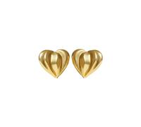 Paar Ohrclips FILIPPA FIRENZE "Milano Edg", goldfarben, Ohrringe, Damen, Edelstahl, in toller Herz-Form aus Gold (67404528-0) goldfarben