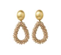 Paar Ohrclips FILIPPA FIRENZE "Portofino", goldfarben, Ohrringe, Damen, Glas Metall, Glas, Metall, Elegante Kristall Ohrclips (58069421-0) goldfarben