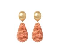 Paar Ohrclips FILIPPA FIRENZE "Sirena", rosa (goldfarben), Ohrringe, Damen, Glas Metall, Glas, Metall, mit eleganter Tropfenform (29658453-0) goldfarben
