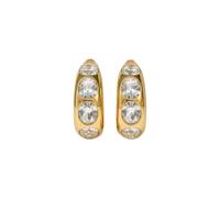 Paar Ohrclips FILIPPA FIRENZE "Venice Ice", goldfarben, Ohrringe, Damen, Edelstahl, mit funkelnden Kristallen (58373440-0) goldfarben