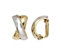 Paar Ohrclips JOBO, gold (gelbgold 333), Ohrringe, Damen, Gelbgold 333, 333 Gold bicolor (43961060-0) gelbgold 333
