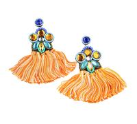 Paar Ohrclips "Manila", Damen, Gr. Polyester, orange, COLLEZIONE ALESSANDRO, Ohrringe (64873642-0) orange