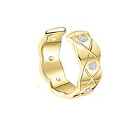 Paar Ohrclips VIVANCE "925-Sterling Silber vergoldet Zirkonia", gelb (gelb, weiß), Ohrringe, Damen, one-size, Silber 925 (Sterlingsilber) (32099545-0) gelb, weiß