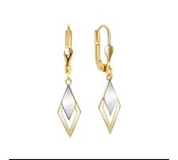 Paar Ohrhänger "585/- Gelbgold bicolor glanz", bunt (mehrfarbig), FASCINATION BY ELLEN K., Ohrringe, Damen, one-size, Gold, Paar Ohrhänger (97202721-0)