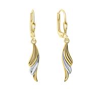 Paar Ohrhänger "585/- Gelbgold bicolor glanz", gold (mehrfarbig), FASCINATION BY ELLEN K., Ohrringe, Damen, one-size, Gold (74811055-0) mehrfarbig