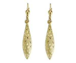 Paar Ohrhänger "585/- Gelbgold glanz/matt diamantiert", gelb, FASCINATION BY ELLEN K., Ohrringe, Damen, one-size, Gold (90908100-0) gelb