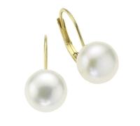Paar Ohrhänger "585 Gold Perle weiß 8-8,5mm", weiß (weiß, weiß), FASCINATION BY ELLEN K., Ohrringe, Damen, one-size, Gold (346398-0) weiß, weiß