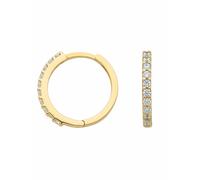 Paar Ohrhänger ADELIA´S "1 Paar 333 Gold Ohrringe / Creolen mit Zirkonia", gold, Ohrringe, Damen, Damen, Gold, 333 Gold mit Zirkonia Goldschmuck für Damen (78005058-0) gold