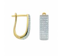 Paar Ohrhänger ADELIA´S "1 Paar 333 Gold Ohrringe / Creolen mit Zirkonia", gold, Ohrringe, Damen, Damen, Gold, 333 Gold mit Zirkonia Goldschmuck für Damen (22384764-0) gold
