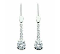 Paar Ohrhänger ADELIA´S "1 Paar 333 Weißgold Ohrringe / Ohrhänger mit Zirkonia", silber, Ohrringe, Damen, Damen, Gold, 333 Gold mit Zirkonia Goldschmuck für Damen (50064606-0) silber