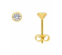 Paar Ohrhänger ADELIA´S "1 Paar 585 Gold Ohrringe / Ohrstecker mit Zirkonia Ø 4 mm", gold, Ohrringe, Damen, Damen, Gold, 585 Gold mit Zirkonia Goldschmuck für Damen (56881551-0) gold