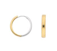 Paar Ohrhänger ADELIA´S "1 Paar 585 Weißgold Ohrringe / Creolen Ø 18,5 mm", silber, Ohrringe, Damen, Damen, Gold, 585 Gold Goldschmuck für Damen (67579365-0) silber