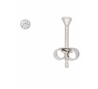Paar Ohrhänger ADELIA´S "1 Paar 585 Weißgold Ohrringe / Ohrstecker mit Zirkonia Ø 2,5 mm", silber, Ohrringe, Damen, Damen, Gold, 585 Gold mit Zirkonia Goldschmuck für Damen (35833131-0) silber
