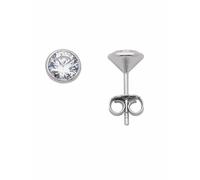 Paar Ohrhänger ADELIA´S "1 Paar 925 Silber Ohrringe / Ohrstecker mit Zirkonia Ø 6,5 mm", silber, Ohrringe, Damen, Damen, Silber 925 (Sterlingsilber), 925 Sterling Silber mit Zirkonia Silberschmuck für