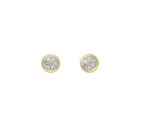 Paar Ohrhänger ADELIA´S "Damen 585 Gold Ohrringe Ohrstecker mit Diamant Ø 5 mm", gold, Ohrringe, Damen, Damen, 0,07, Gold, mit Diamant für Damen (32977964-0) gold
