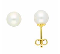 Paar Ohrhänger ADELIA´S "Damen 585 Gold Ohrringe Ohrstecker mit Süßwasser Zuchtperle", gold, Ohrringe, Damen, Damen, Gelbgold 585 Gold, Gelbgold 585, Gold, mit Süßwasser Zuchtperle Goldschmuck für Dam