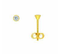 Paar Ohrhänger ADELIA´S "Damen 585 Gold Ohrringe Ohrstecker mit Zirkonia Ø 3 mm", gold, Ohrringe, Damen, Damen, Gelbgold 585 Gold, Gelbgold 585, Gold, mit Zirkonia Goldschmuck für Damen (21679956-0) g