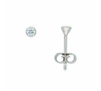 Paar Ohrhänger ADELIA´S "Damen 585 Weißgold Ohrringe Ohrstecker mit Zirkonia Ø 3 mm", silber, Ohrringe, Damen, Damen, Gold Weißgold 585, Gold, Weißgold 585, mit Zirkonia Goldschmuck für Damen (9952711