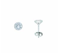 Paar Ohrhänger ADELIA´S "Damen 925 Silber Ohrringe Ohrstecker mit Zirkonia Ø 6,5 mm", silber, Ohrringe, Damen, Damen, Silber 925 (Sterlingsilber), mit Zirkonia Silberschmuck für Damen (15188214-0) sil