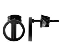 Paar Ohrhänger ADELIA´S "Damen Ohrringe - Ohrstecker aus Edelstahl", Damen, Gr. Damen, Edelstahl, schwarz, Ohrringe, Ideal zum Verschenken - schlicht und stilvoll (31452262-0) schwarz