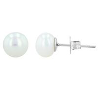 Paar Ohrhänger ADELIA´S "Damen Ohrringe - Ohrstecker aus Edelstahl mit Perle", Damen, Gr. Damen, Edelstahl, silber, Ohrringe, Ideal als Geschenk - dezent und elegant (23762753-0) silber