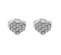 Paar Ohrhänger ADELIA´S "Damen Ohrringe - Ohrstecker aus Edelstahl mit Strass Steinchen", Damen, Gr. Damen, Edelstahl, silber, Ohrringe, Schöne Geschenkidee zum einen besonderen Tag (37646836-0) silbe